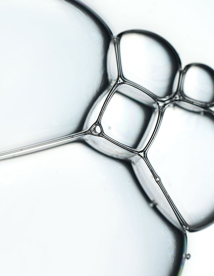 Close-up of a bubble with a white background